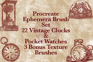 Vintage Clock & Watch Procreate
