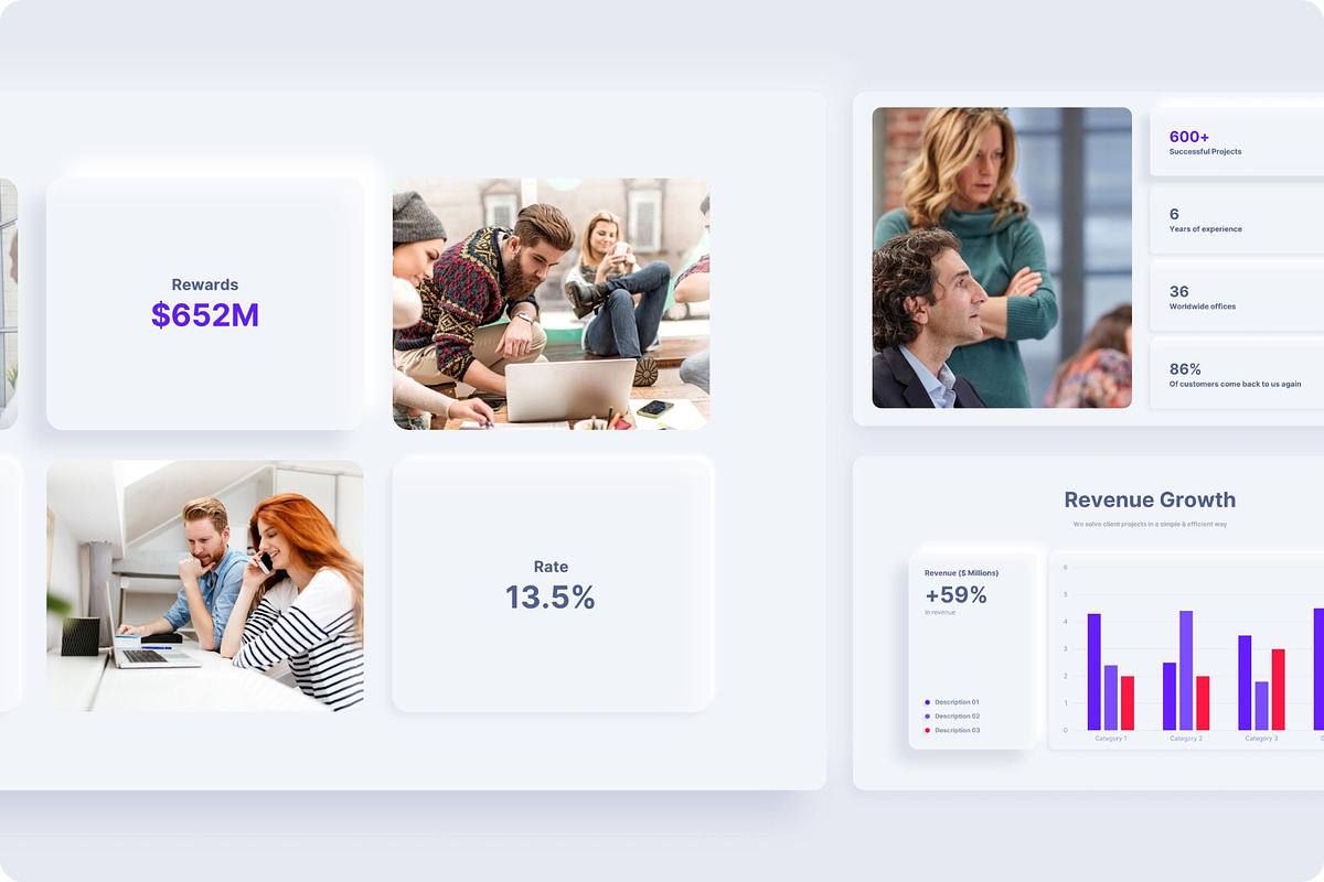 Neumorphic Presentation Template, a Presentation Template by TemplateZuu (Photo 29 of 48)