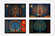 Sati Collection · Sacred Trees, a Decorative Illustration by milatovar (Thumbnail 3 of 14)