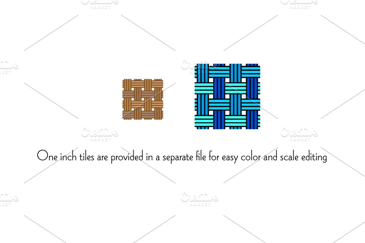 Seamless Vector Basketweave Patterns, a Pattern Graphic by Melissa Held Designs (Photo 2 of 5)