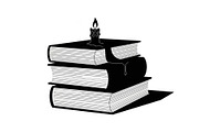 Vintage Book Stack Candle Bundle, an Illustration by jahid234 (Thumbnail 8 of 31)