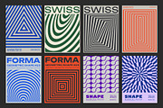 80 MODERN GEOMETRIC VECTOR POSTERS, a Texture Graphic by craftlove (Thumbnail 13 of 14)