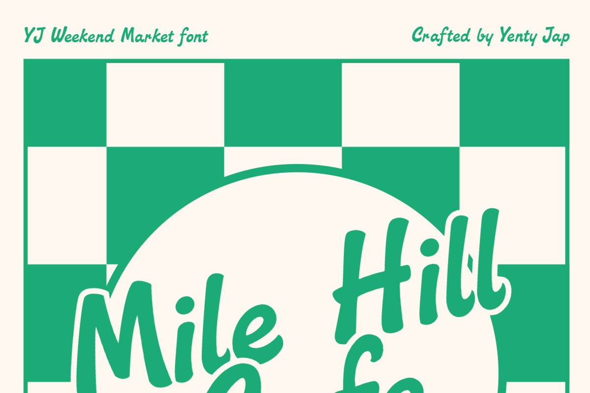 YJ Weekend Market, a Script Font by YENTY JAP CO (Photo 4 of 9)