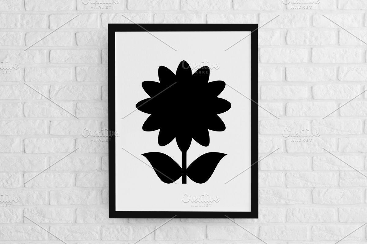 Sunflower Silhouette SVG, an Object Illustration by newminddesign (Photo 2 of 3)