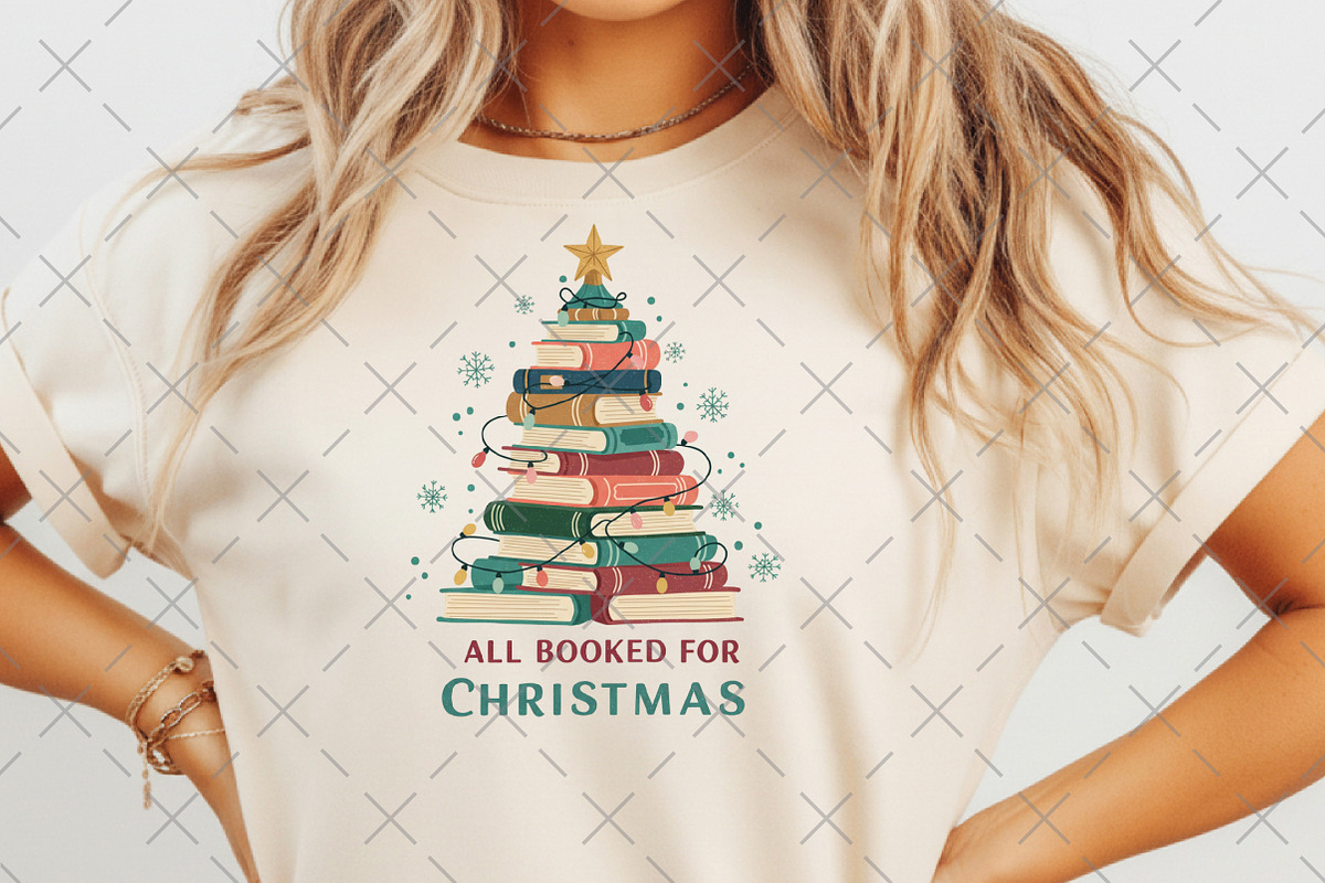 All Booked For Christmas Design, an Illustration by Craft Nest (Photo 6 of 6)