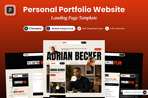 Adrian - Personal Portfolio Website, a Landing Page Template by SLAB! Design