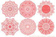 Coral Doily Clipart & Vectors, an Illustration by Amanda Ilkov (Thumbnail 3 of 4)