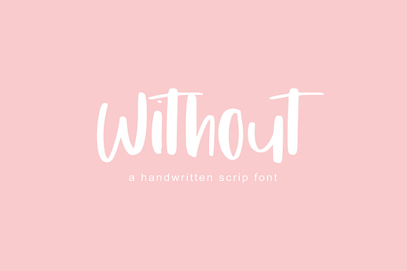Without | Handwritten Font preview 8