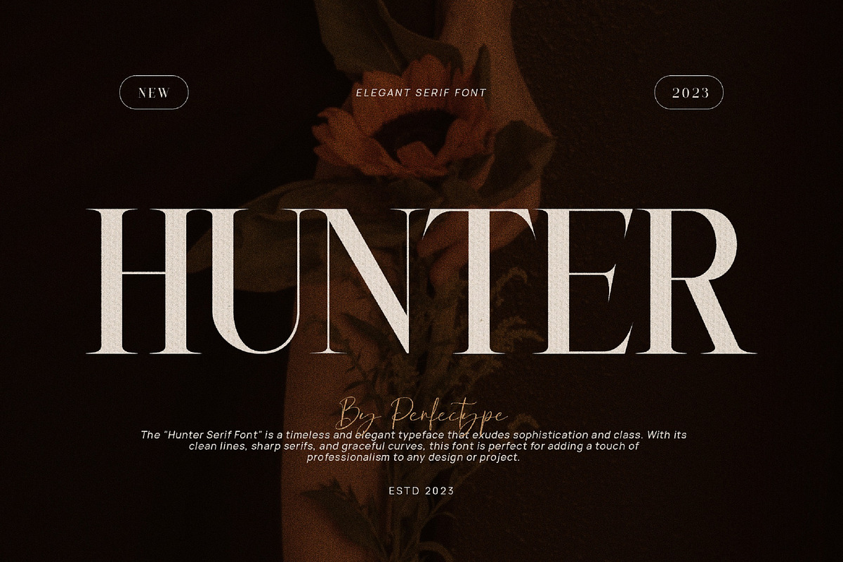 Hunter Elegant Serif Font Typeface, a Serif Font by Perfectype (Photo 1 of 7)