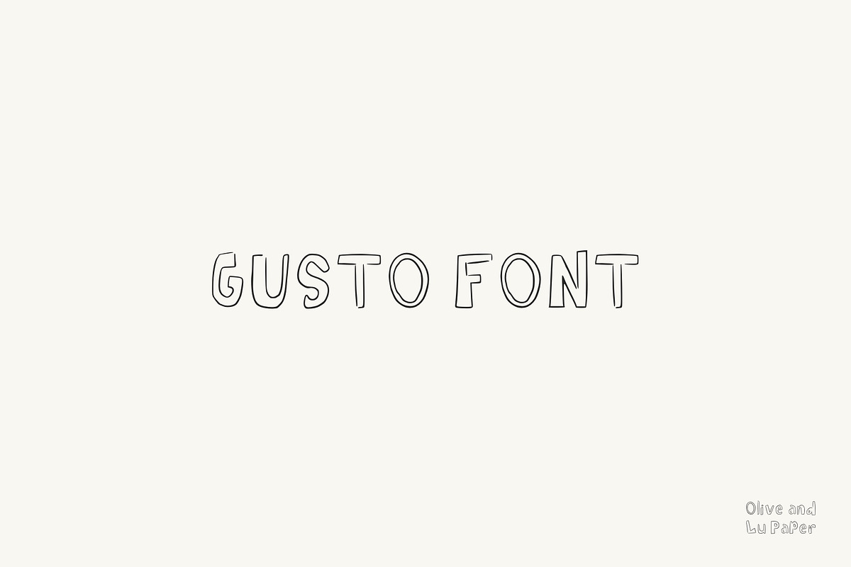 Gusto Bubble Font, a Sans Serif Font by Olive & Lu Paper (Photo 1 of 2)