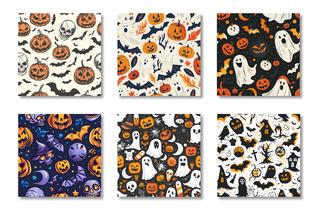 Halloween Digital Paper Pattern, a Pattern Graphic by Canvas Craft (Photo 2 of 6)