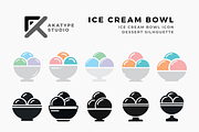 Ice Cream Bowl Icon Vector, an Icon by Akatype Studio (Thumbnail 1 of 3)