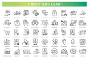 Personal Loan Line Icons set, an Object Illustration by Tettygreen (Thumbnail 1 of 3)