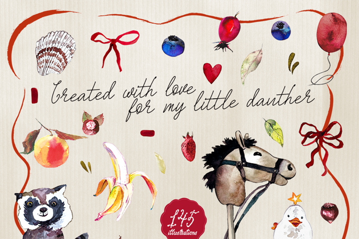 Wimsy illustrations, frames, pattern, an Object Illustration by Vero Arts (Photo 4 of 14)