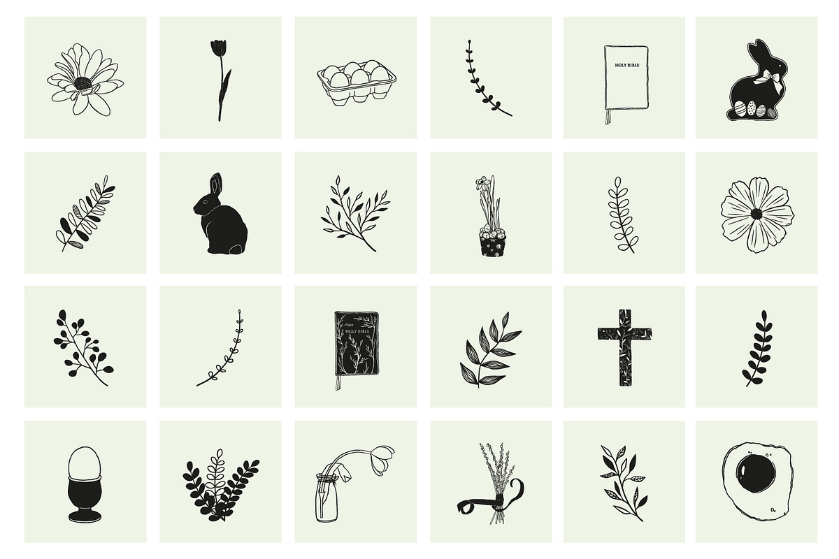 120 Spring & Easter Elements, an Animal Illustration by PeDe Designs