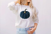 Blue Grandmillennial Pumpkin Clipart, an Illustration by SVGArt (Thumbnail 3 of 8)
