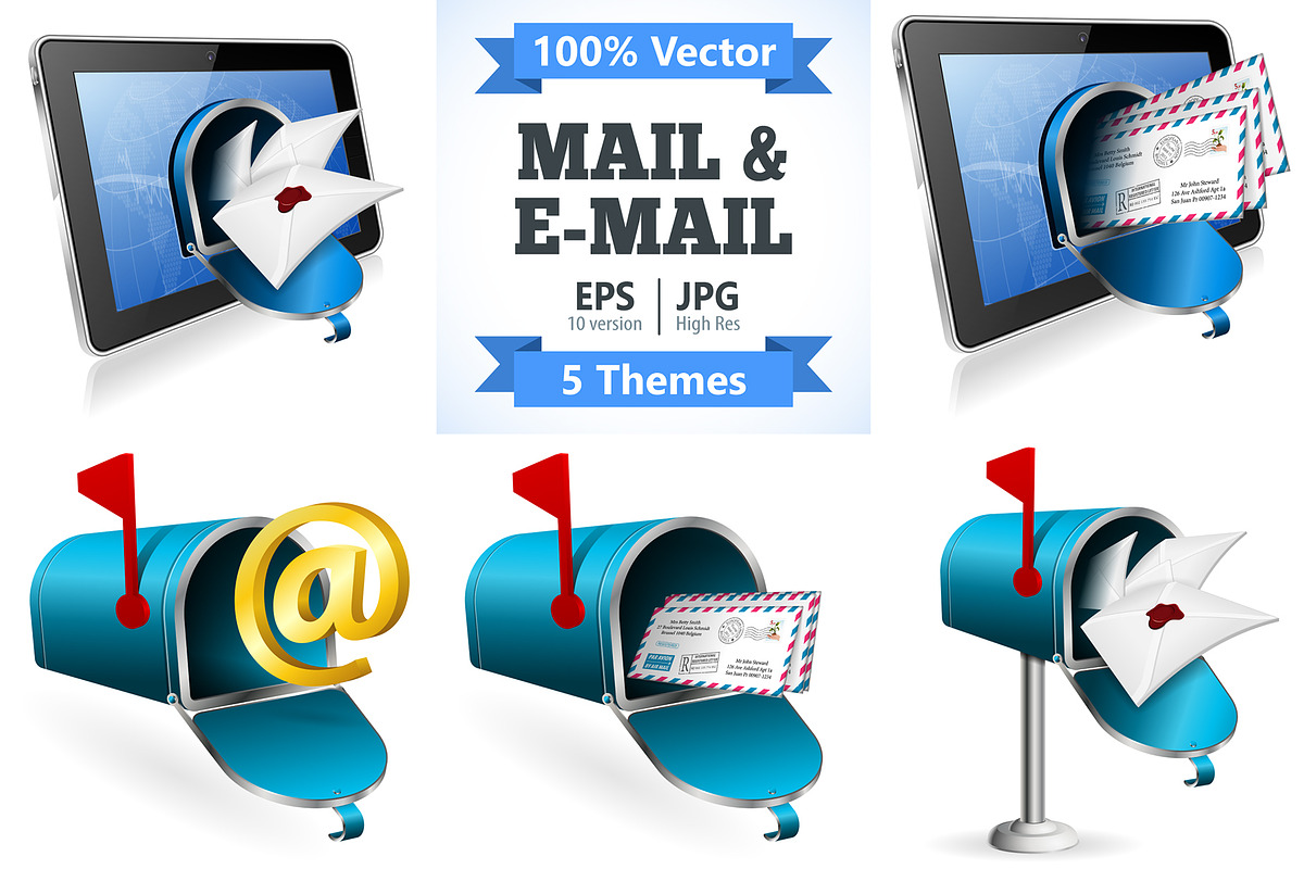 E-Mail and Mail Themes, a Technology Illustration by TAlex (Photo 1 of 6)