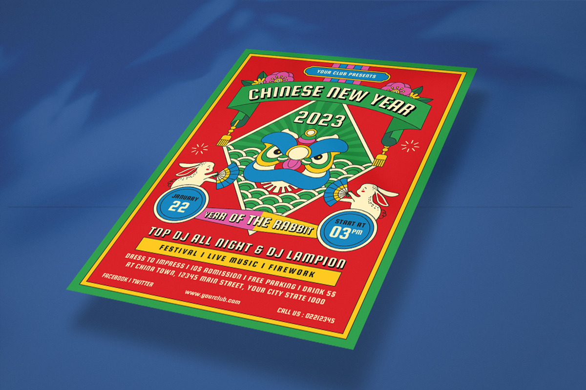 Chinese New Years Party Flyer 2023, a Templates & Theme by Totem Design Studio (Photo 5 of 6)