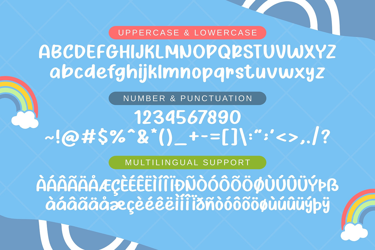 Cute Rusly – Cheerful Rounded Font, a Handwritten Font by socutefont (Photo 9 of 10)