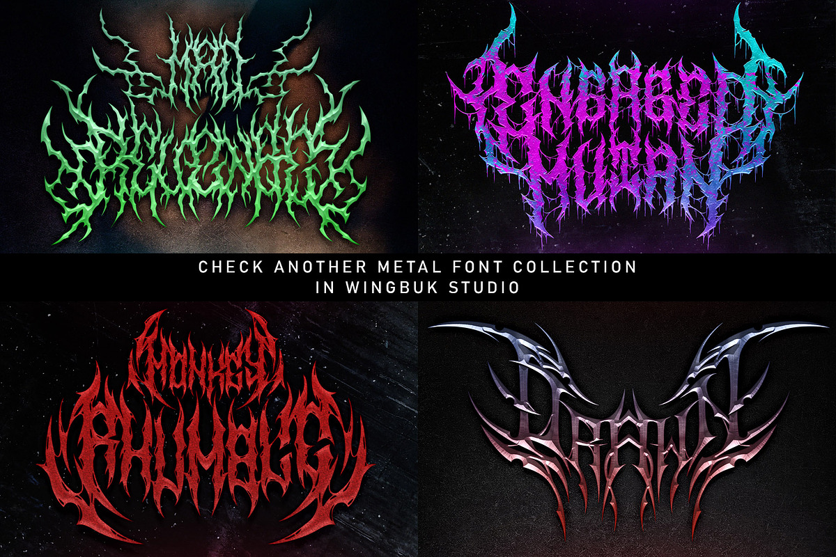 Drumonz | Death Metal Font preview 3