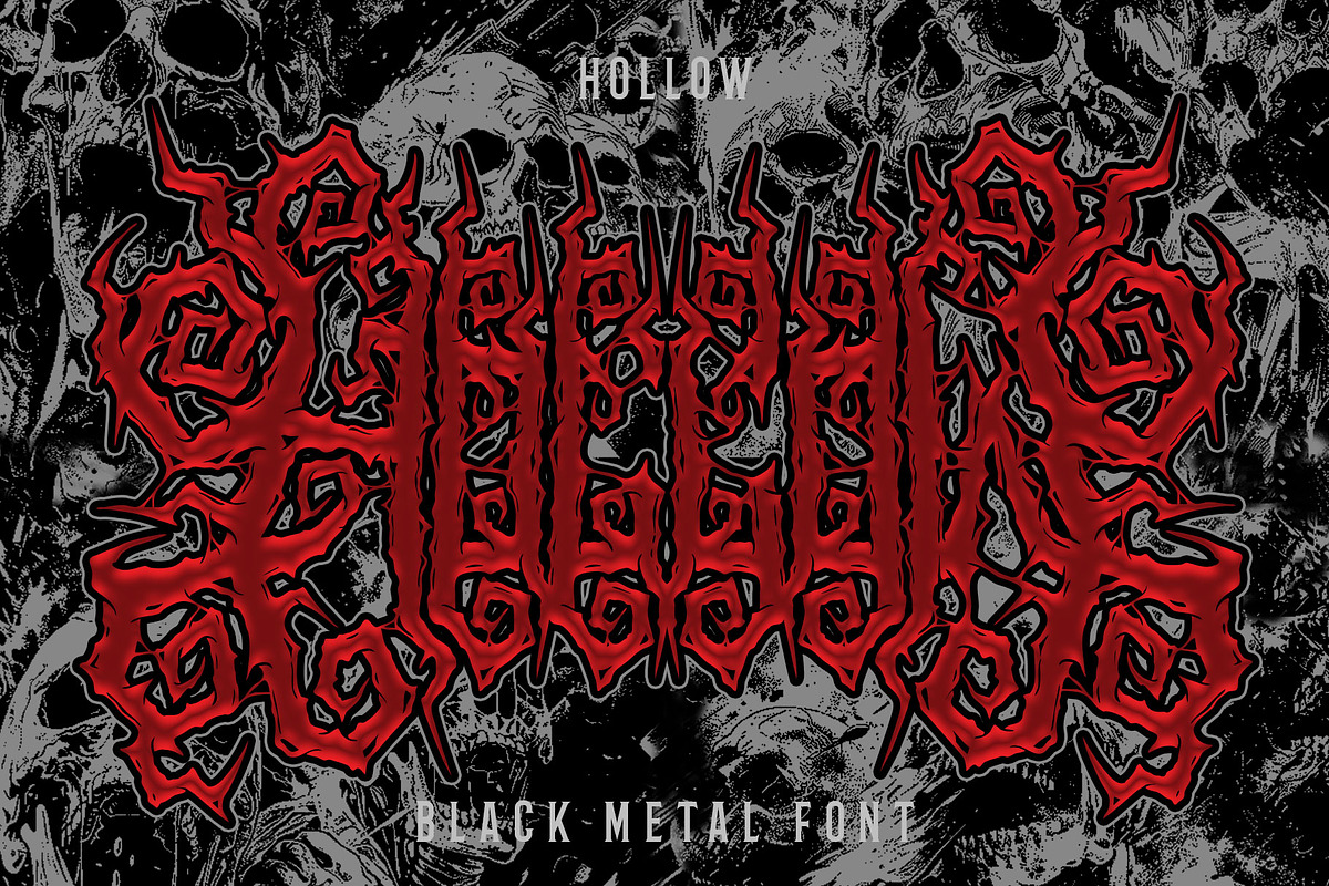 Dread Death Metal Font, a Blackletter Font by Fonday Studio (Photo 2 of 11)