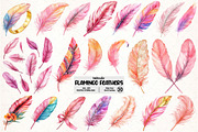 Feathers of Style, Flamingo Feathers, an Illustration by Pixels.Craft (Thumbnail 1 of 7)