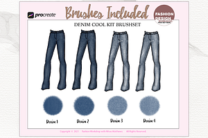 Denim Cool Kit Procreate 29 Brushes