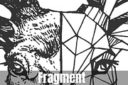Engraving deer in polygonal style, an Animal Illustration by CatMadePattern (Thumbnail 2 of 2)