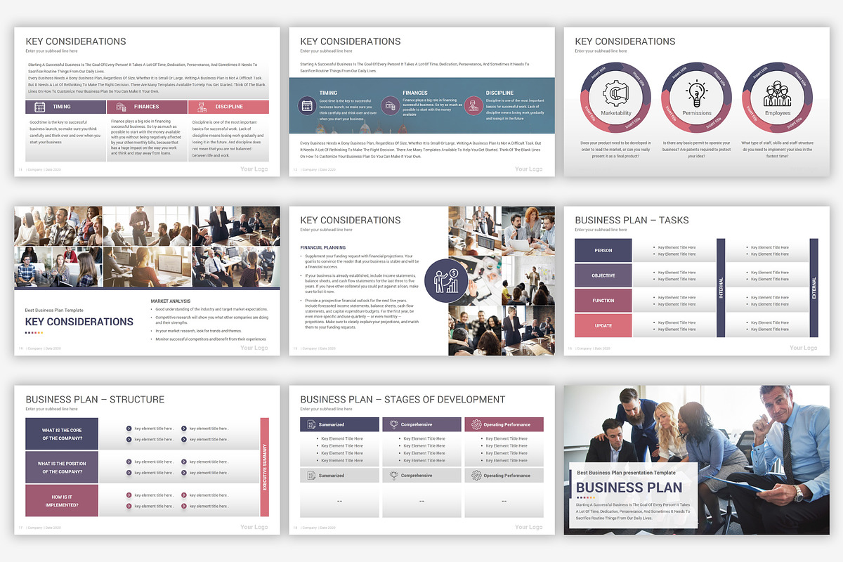 Business Plan PowerPoint Template, a Presentation Template by SlideOne (Photo 6 of 26)