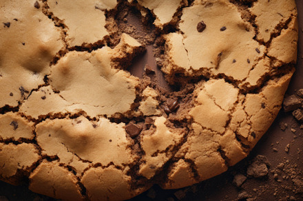 Chocolate chip cookies on dark backg, a Photo by Iftikhar Alam