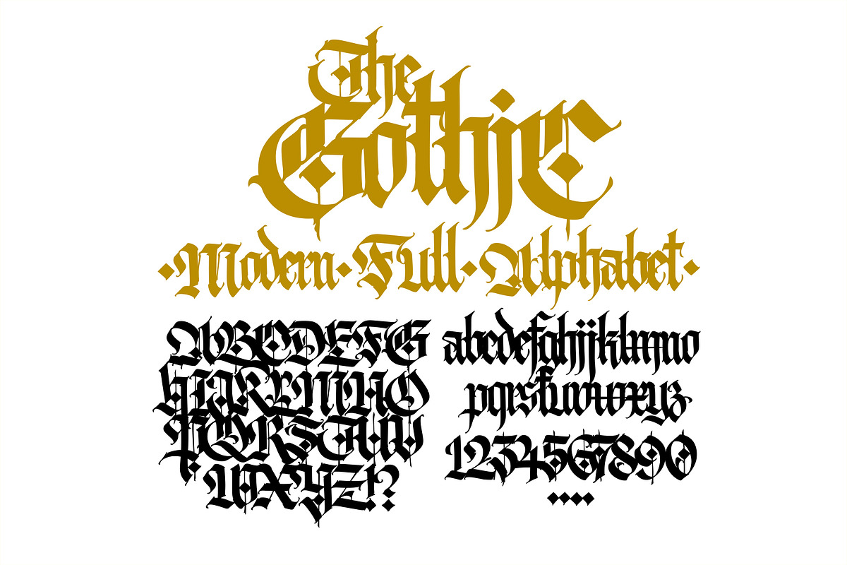Gothic letters - 10, a Blackletter Font by GeekClick (Photo 6 of 26)