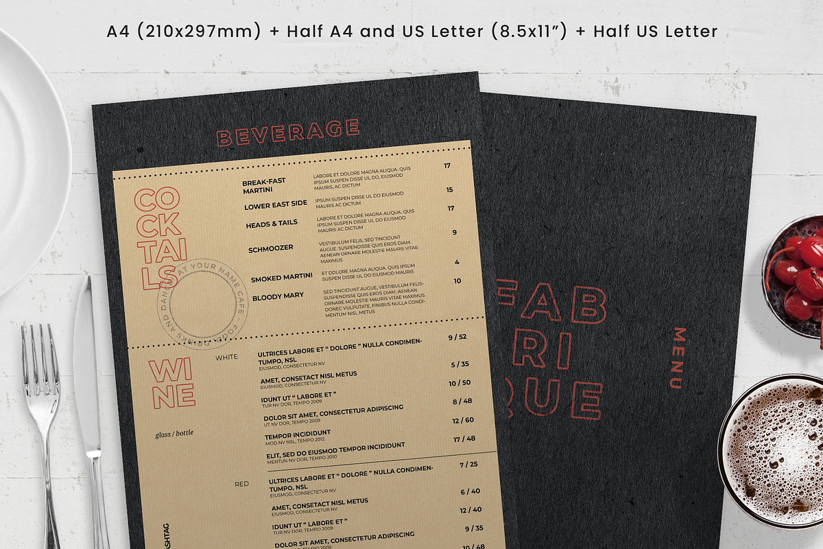 Restaurant Menu Template, a Flyer Template by BrandPacks (Photo 4 of 6)