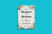 Abrel Floral Wedding Invitation, an Invitation Template by iDoodle Studio (Thumbnail 2 of 4)