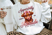 Funny Highland Cow Attitude PNG, a Work Illustration by Sublimation Artist (Thumbnail 2 of 9)