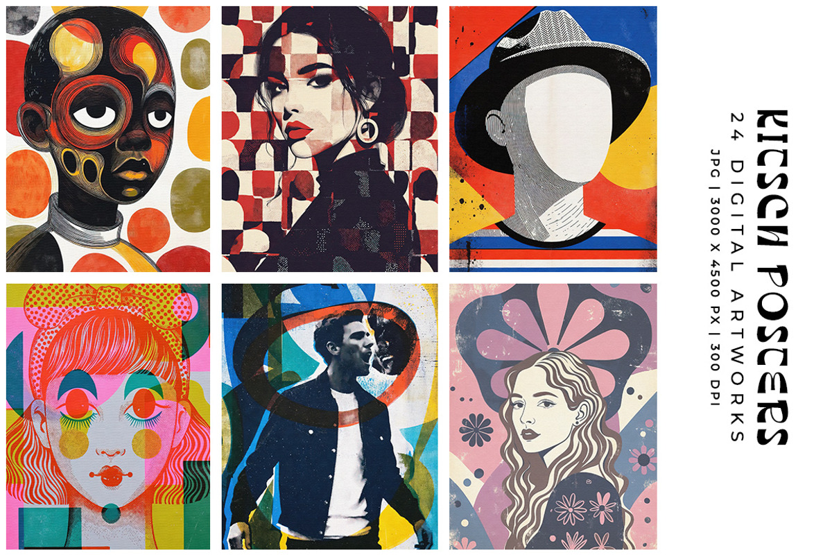 Kitsch Posters, a Decorative Illustration by Digital Art Creations (Photo 2 of 8)