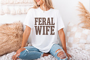 Feral Wife Typography Design, an Illustration by SharpMarketplace (Thumbnail 3 of 9)