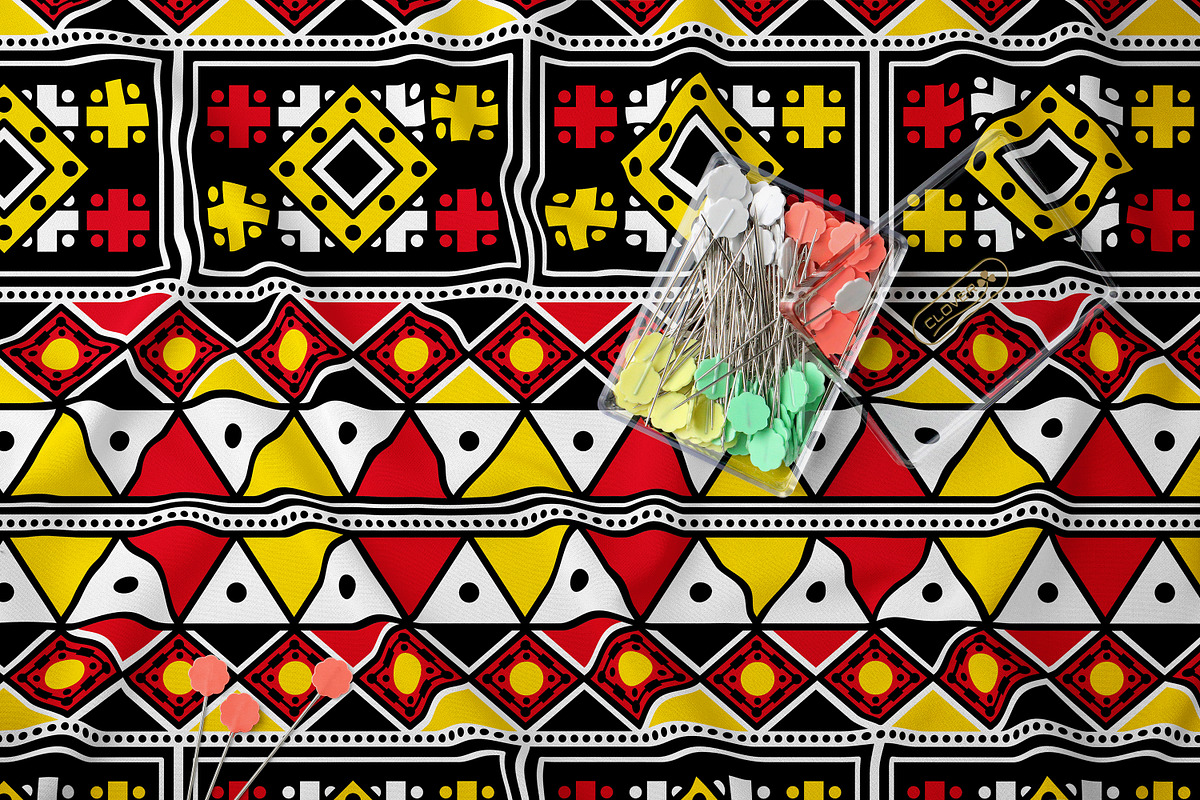 Samakaka seamless vector pattern, a Pattern Graphic by KVIO (Photo 3 of 12)