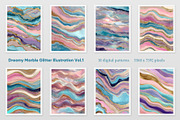Dreamy Marble Glitter Illustration 1, a Decorative Illustration by Housui Patterns (Thumbnail 3 of 9)