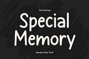 Special Memory is a handwritten font, a Handwritten Font by Brown Cupple (Thumbnail 1 of 9)