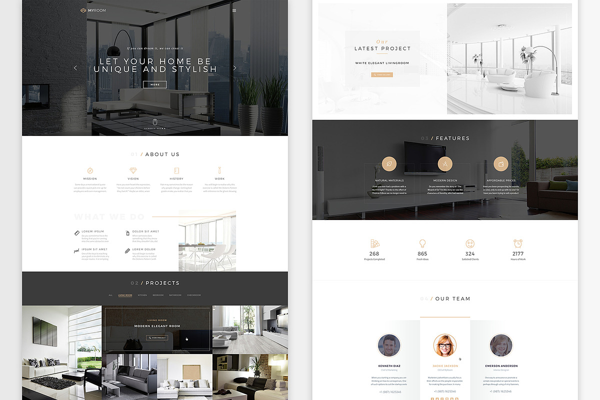 MyRoom - InteriorDesign PSD Templat, a Websites & App Template by Spartak Vee (Photo 3 of 5)