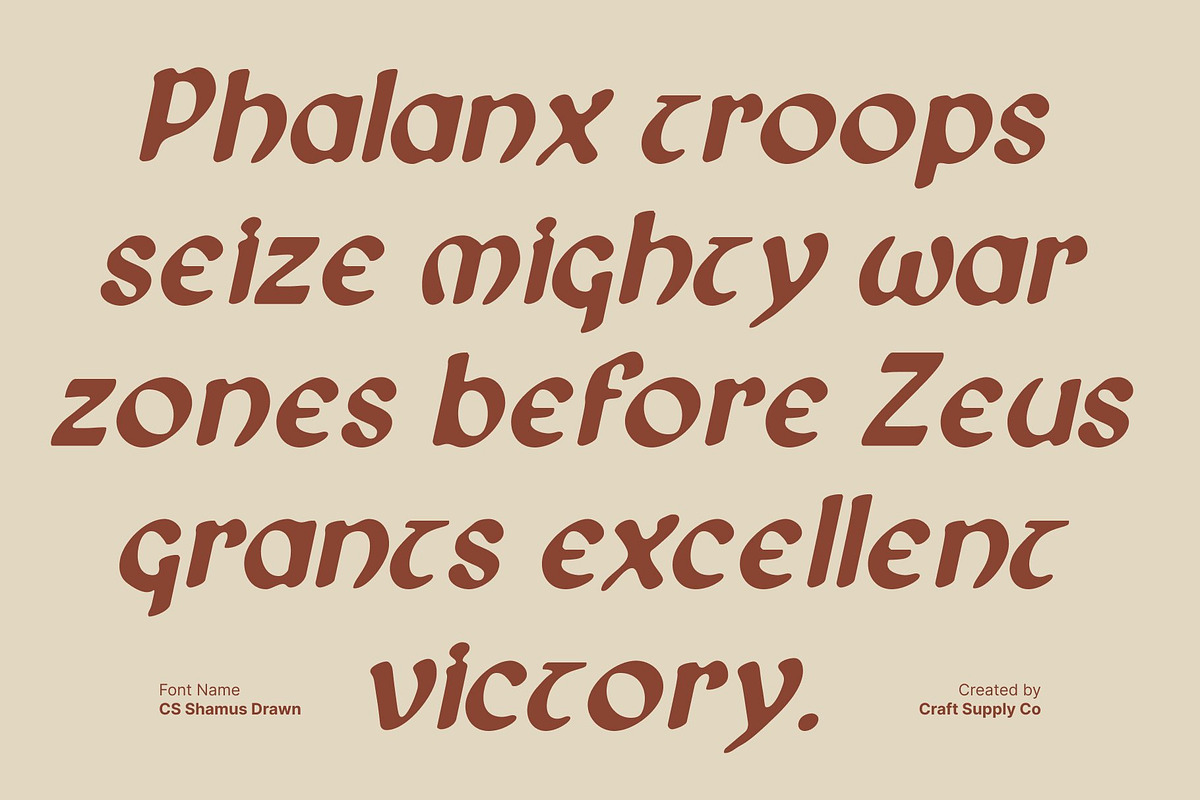 CS Shamus Drawn, a Sans Serif Font by Craft Supply Co. (Photo 7 of 8)
