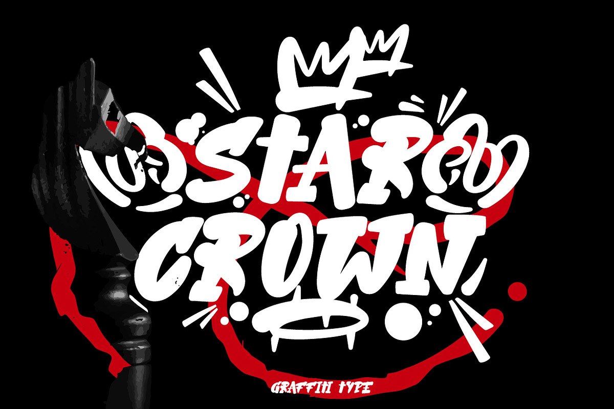 Star Crown - Graffity Font, a Handwritten Font by NuType (Photo 1 of 11)