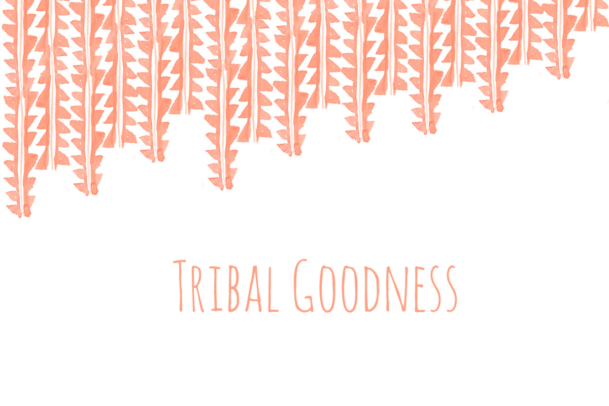 Tribal Watercolor Papers, an Illustration by Angie Makes (Photo 2 of 3)