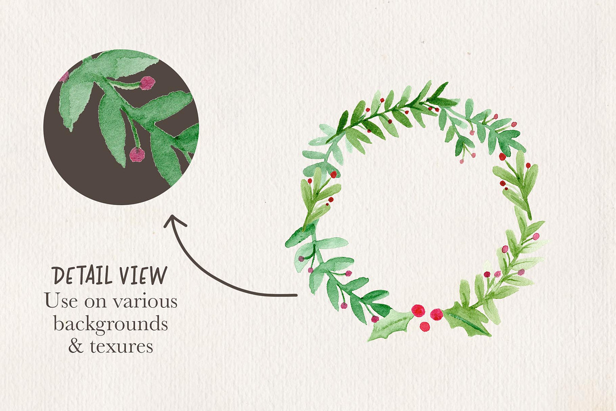 Christmas Watercolor Collection, an Illustration by Chelsea Bromley (Photo 2 of 7)