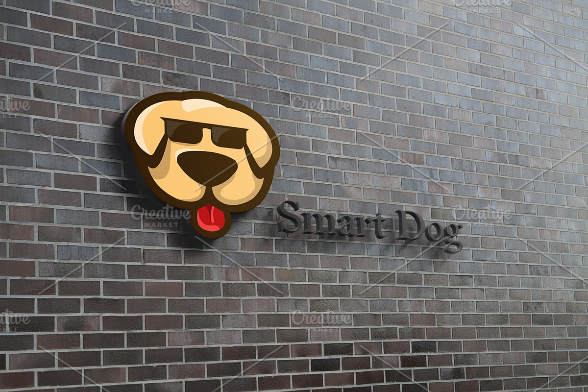 Smart Dog Logo Template, a Branding & Logo Template by Raj Shop (Photo 2 of 5)