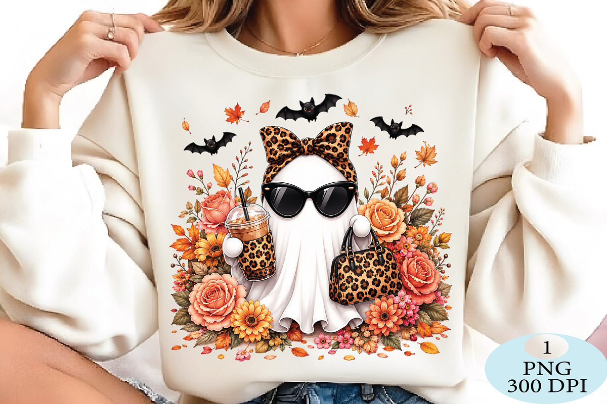 Chic Leopard Print Ghost PNG, a Seasonal Illustration by Daily.Designs (Photo 2 of 5)