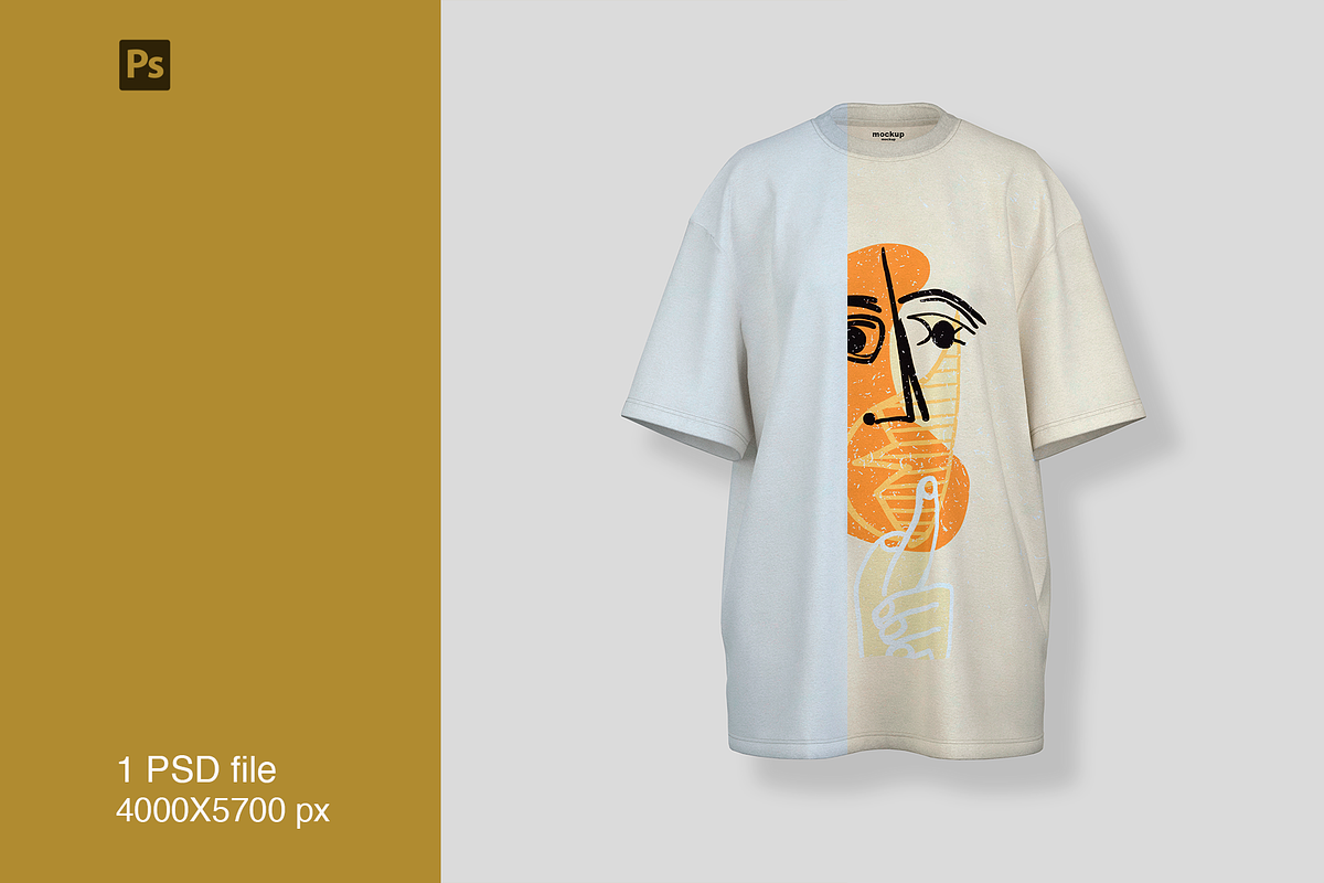 Mockup oversized t-shirt., a Shirt Mockup by Irena Matiash shop (Photo 2 of 5)
