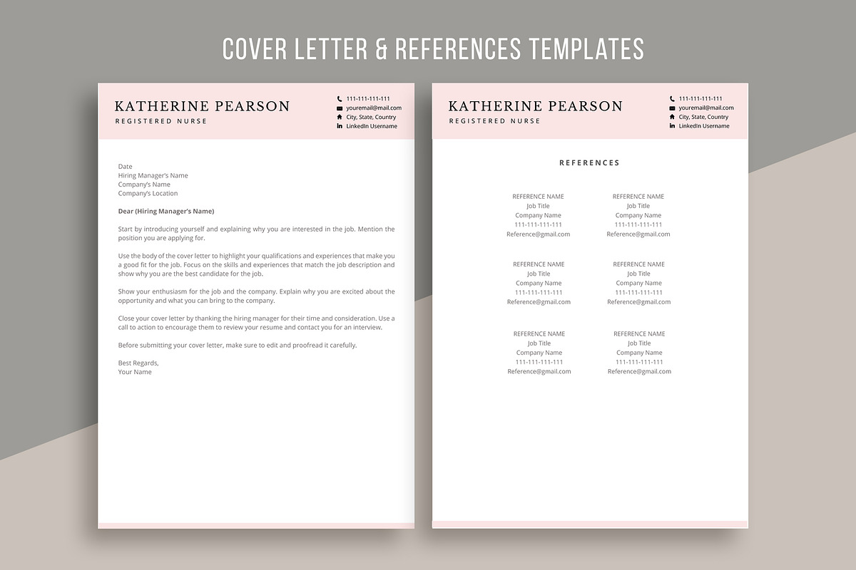 Nurse Resume Template for word, a Resume Template by aivos (Photo 3 of 6)
