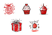Hand drawn birthday Png, an Illustration by CreationArt (Thumbnail 5 of 6)