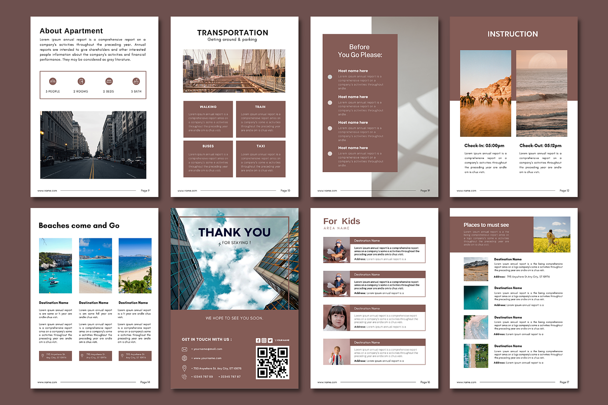 Airbnb Welcome Book Templates Canva, a Magazine Template by Meoww_Design (Photo 7 of 7)